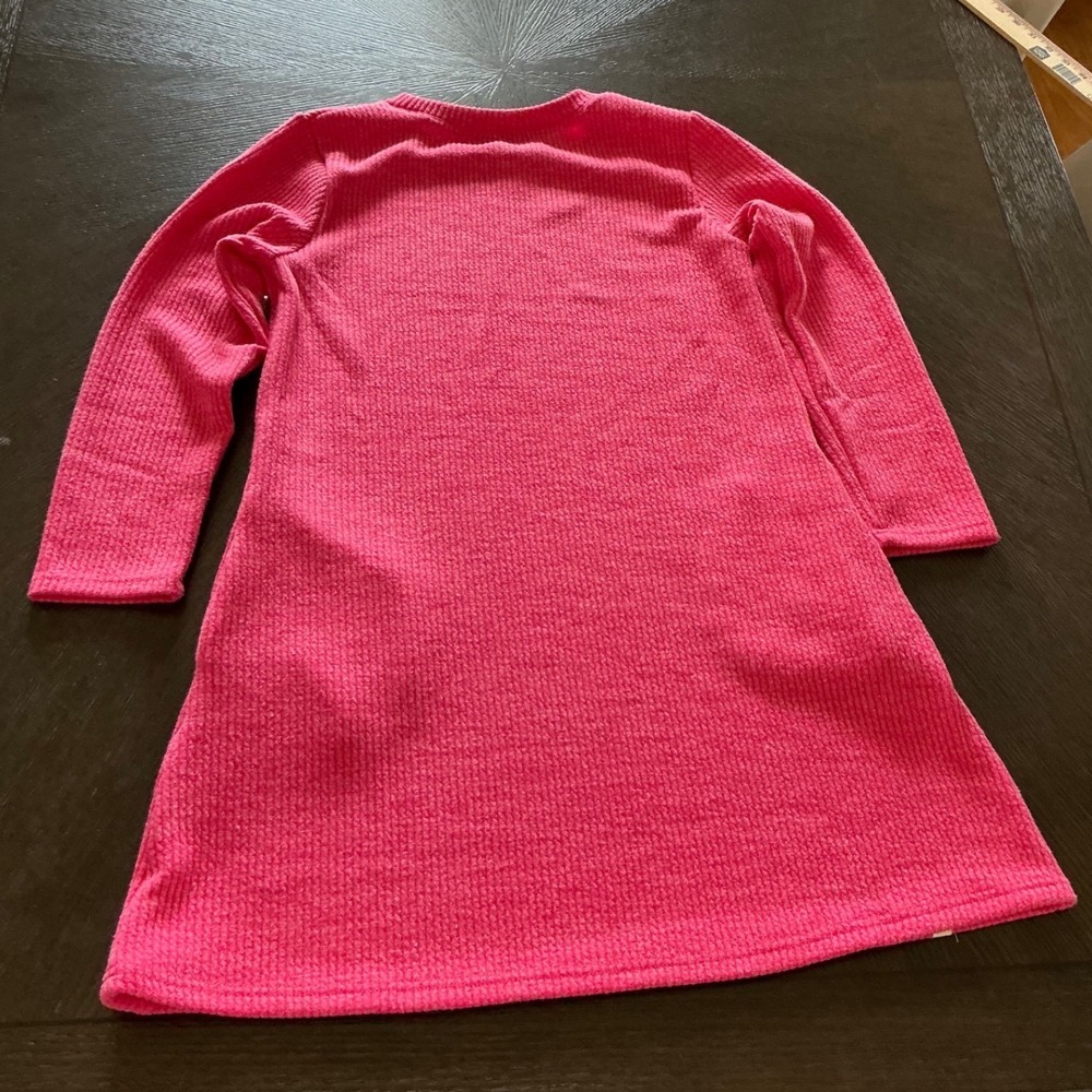 Simply Southern Pink Ribbed Knit Tunic Dress Side Button Small PINK-S - Picture 10 of 11